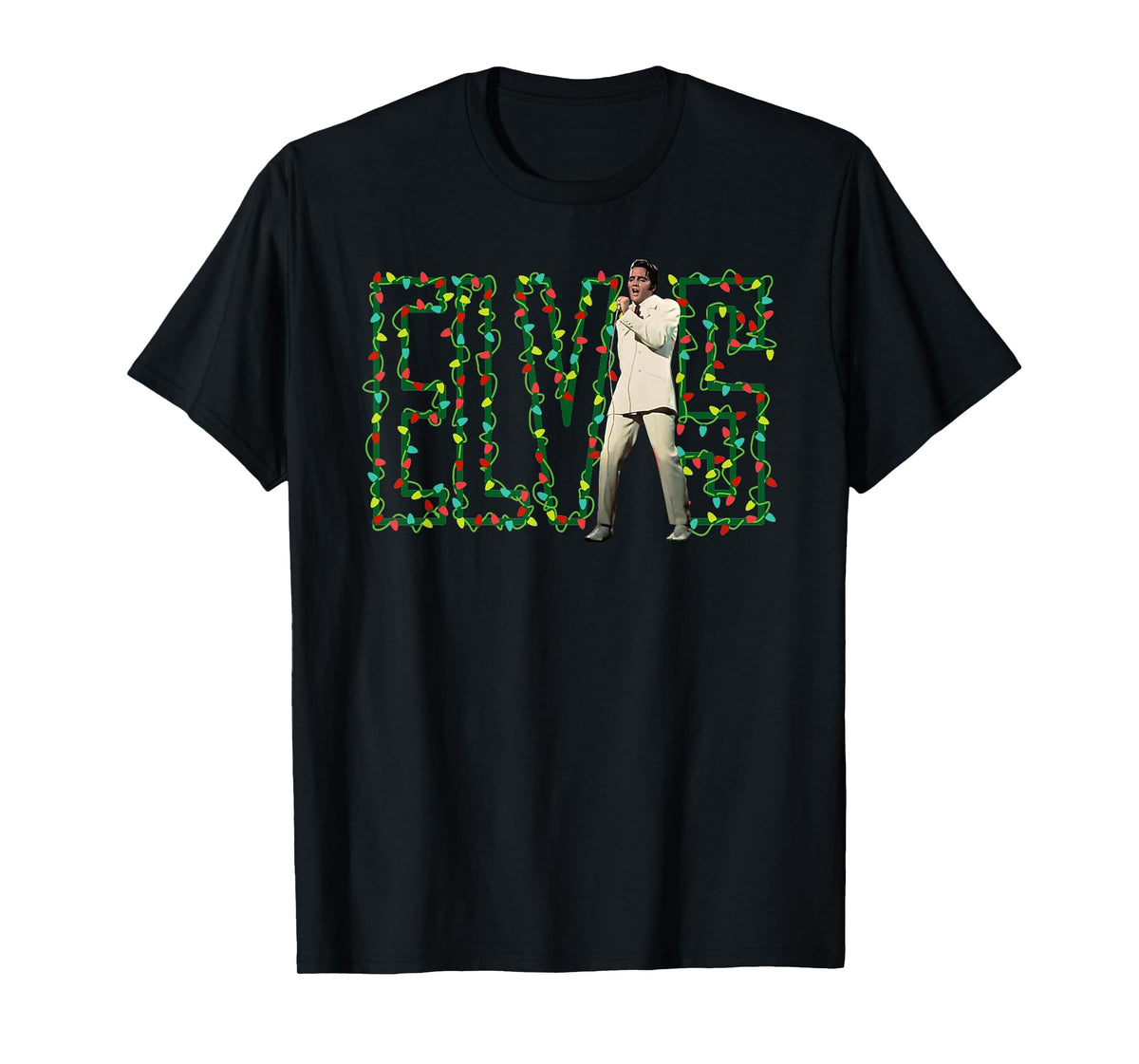 Elvis Presley Official Elvis Christmas Light T-Shirt